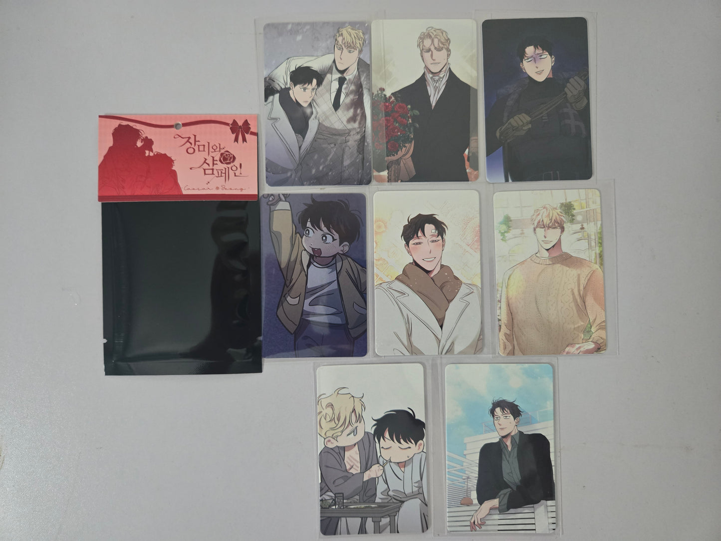 Roses and Champagne bl Photo card