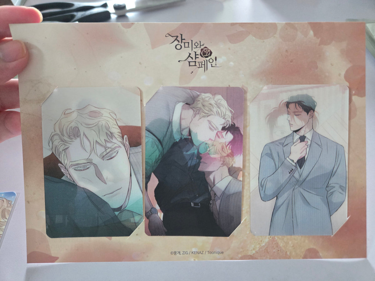 Roses And Champagne Lenticular Photocard Set - Eggs And Muffin