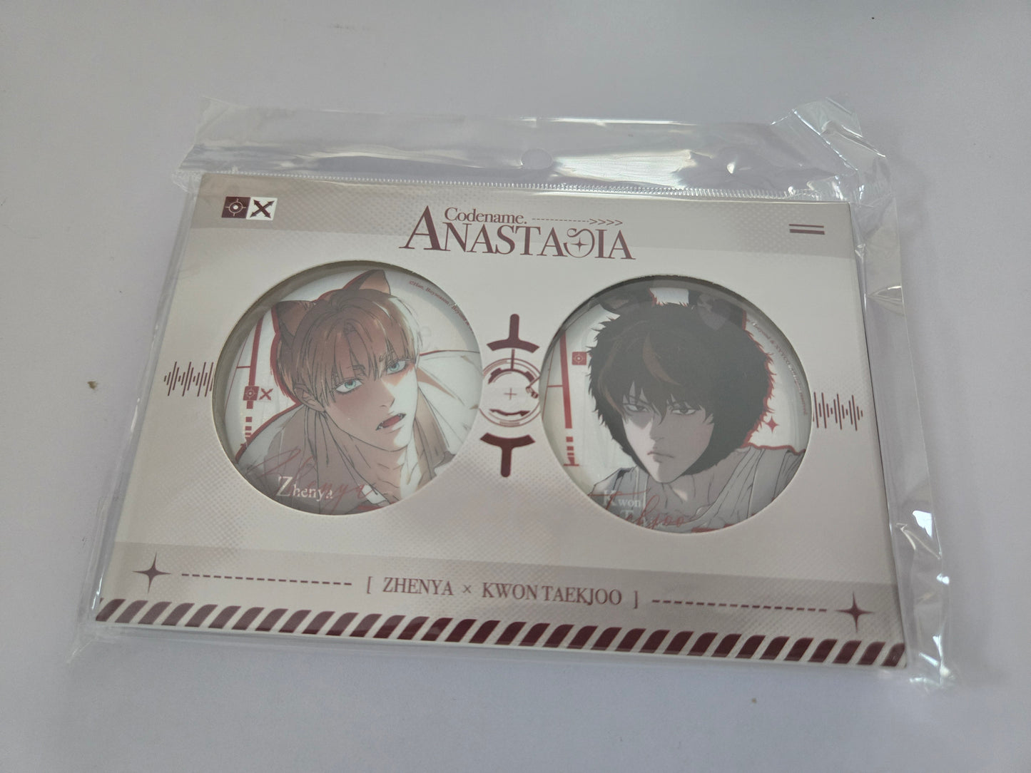 Codename Anastasia China Pop-up Masquerade Kitty and Bunny Badge and Photocard Set