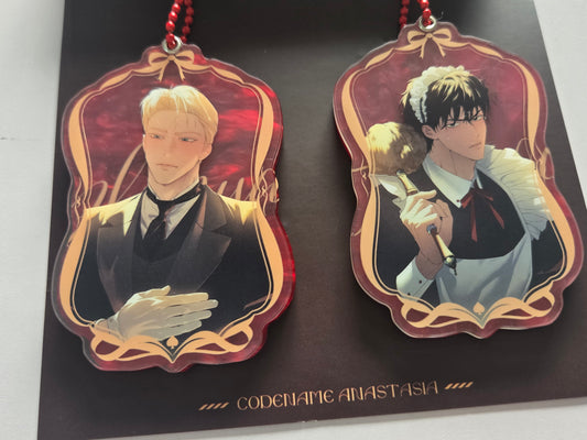 Codename Anastasia Maid Butler Theme Acrylic Keychain
