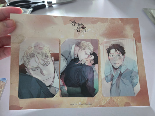 [Toonique] Roses And Champagne - Lenticular Fotokarten SET