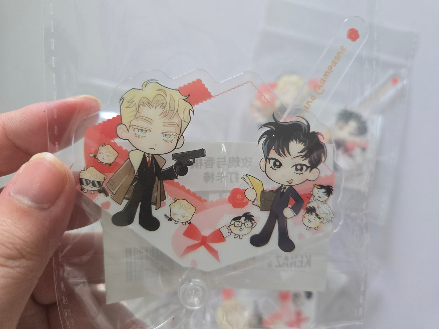 Roses and Champagne Mini Chibi Acrylic Stick
