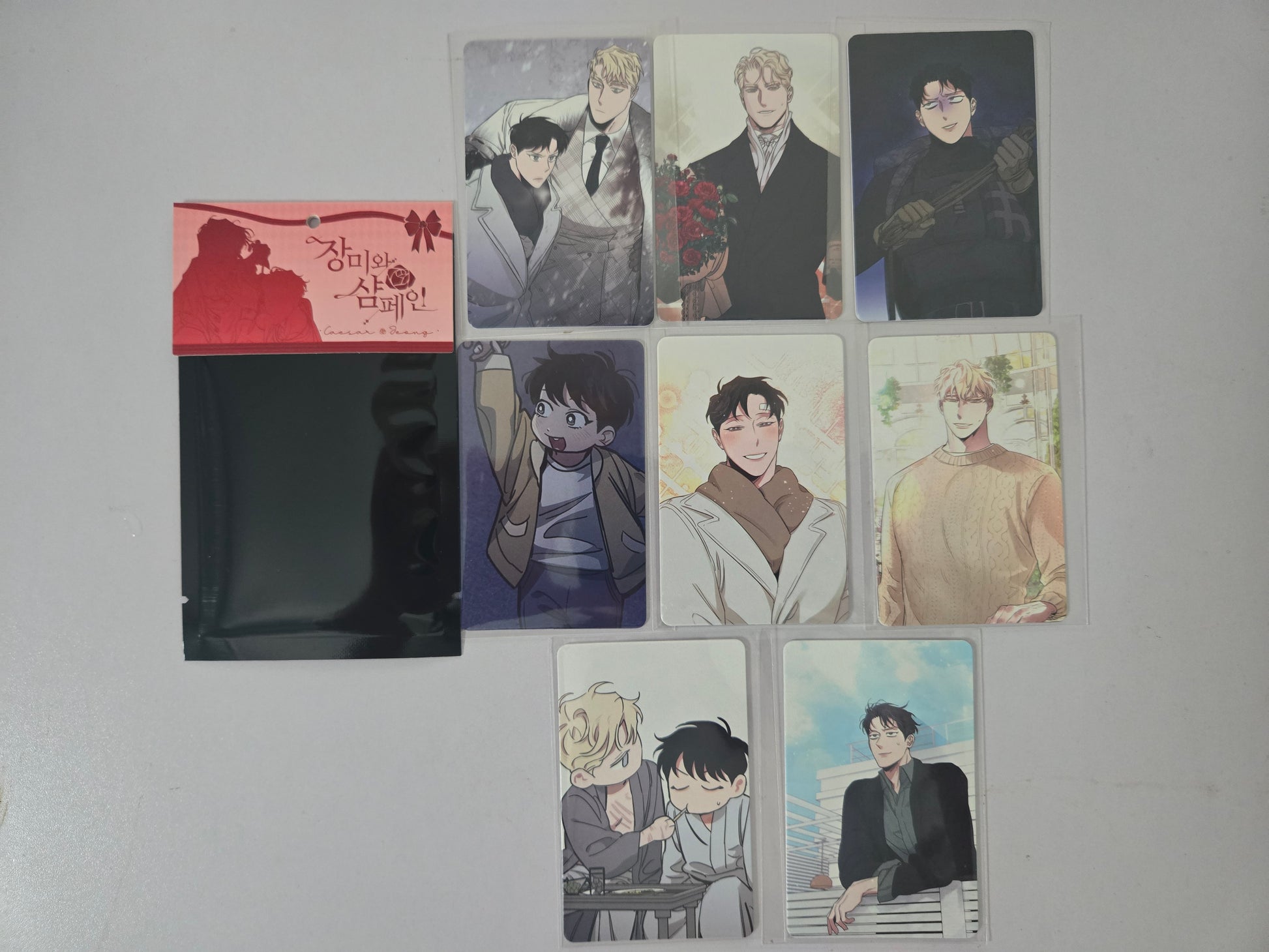 Roses and Champagne bl Photo card