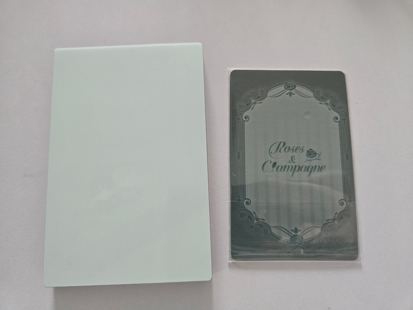 Roses and Champagne Acrylic Block and Photocard Couple Chibi version