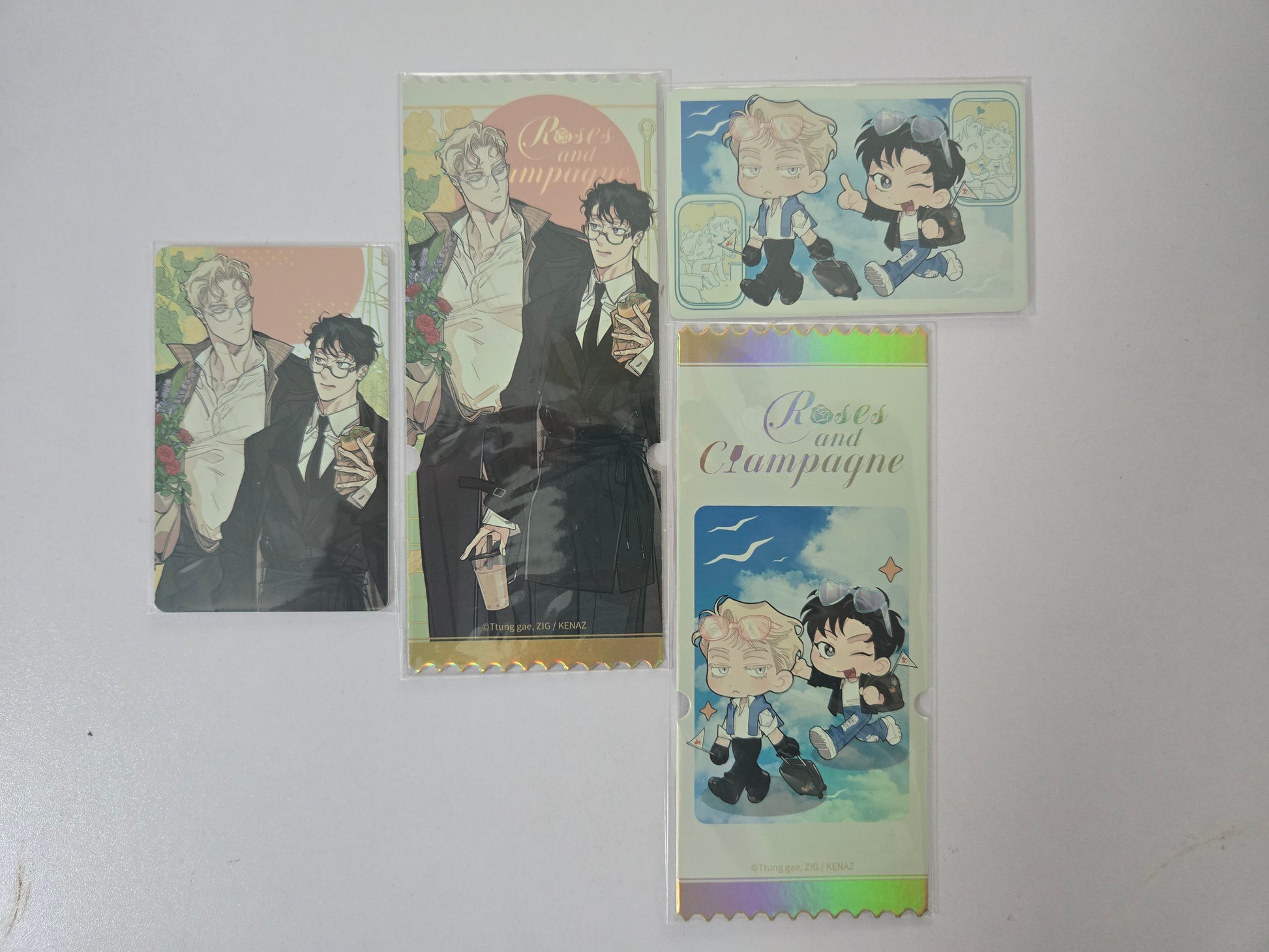 Roses and Champagne bl photo card