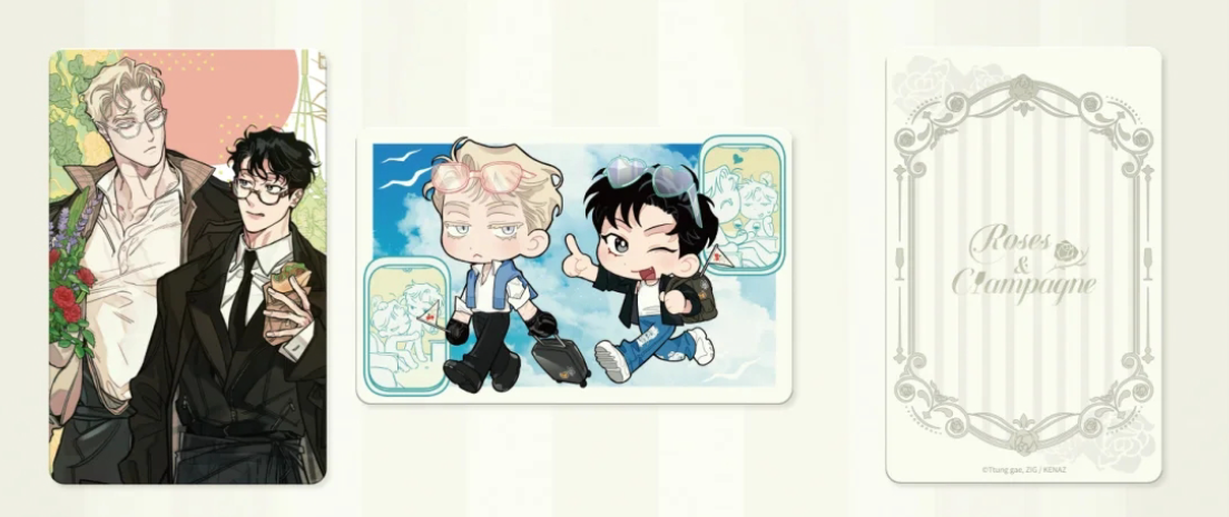 Roses and Champagne bl bouquet photo card