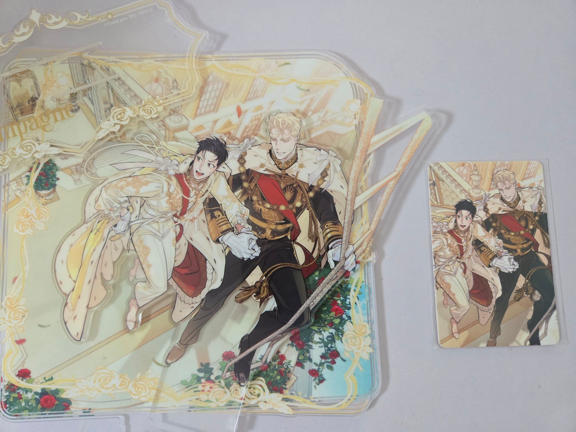 Roses and champagne manwha wedding photo card
