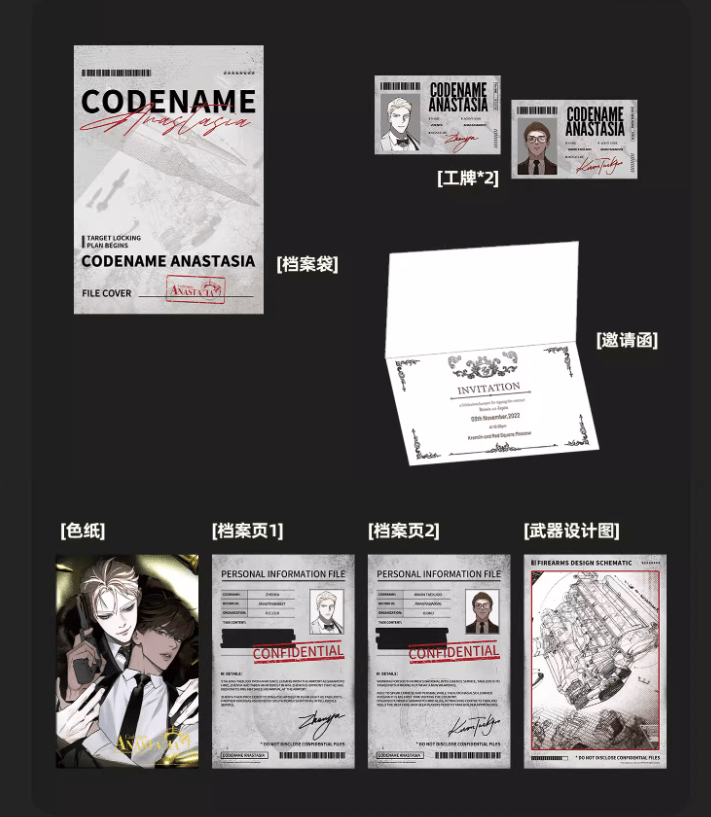 Codename Anastasia Agent Case File and LICENSE Set - Eggs And Muffin