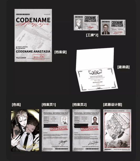 Codename Anastasia Agent Case File and LICENSE Set - Eggs And Muffin