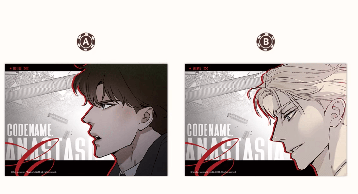 Codename Anastasia Casino Theme Zhenya & Taekjoo Postcard - Eggs And Muffin