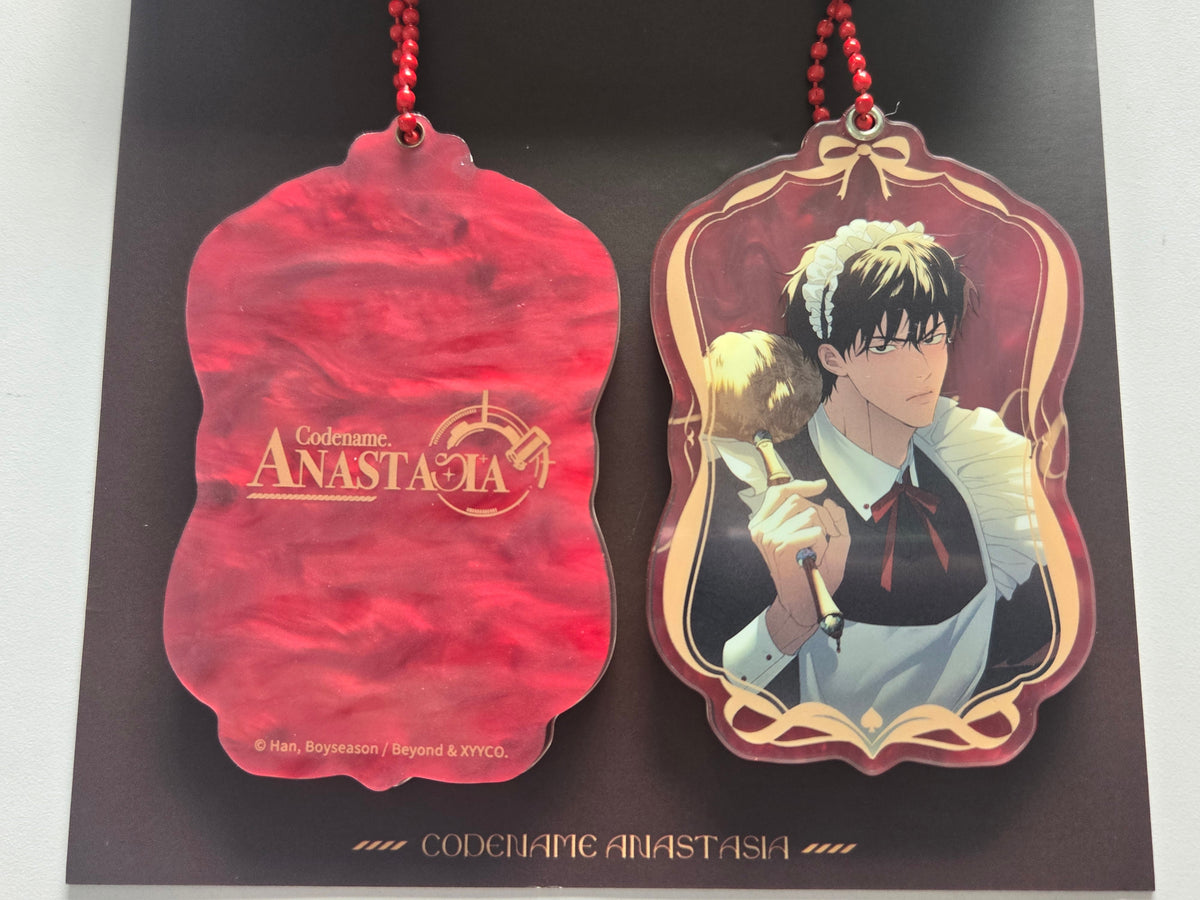 Codename Anastasia Maid Butler Theme Acrylic Keychain - Eggs And Muffin