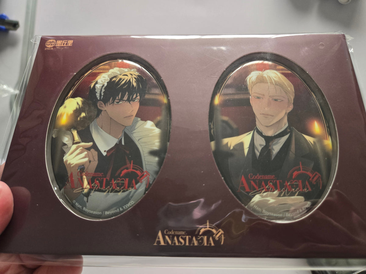 Codename Anastasia Maid Butler Theme Badge & Photocard Set - Eggs And Muffin