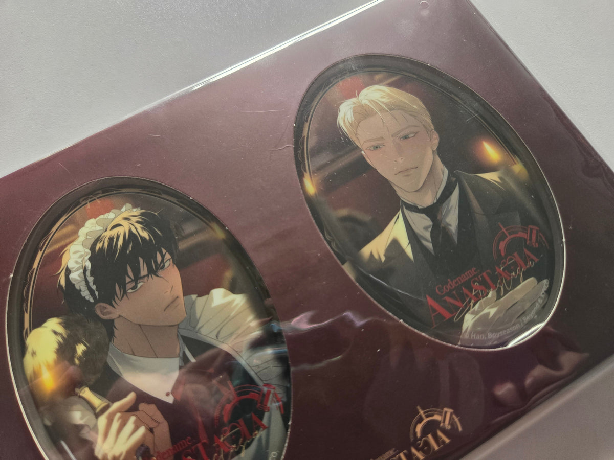 Codename Anastasia Maid Butler Theme Badge & Photocard Set - Eggs And Muffin