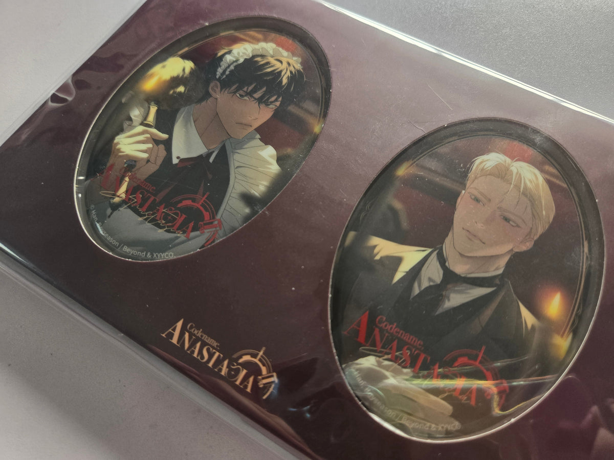 Codename Anastasia Maid Butler Theme Badge & Photocard Set - Eggs And Muffin