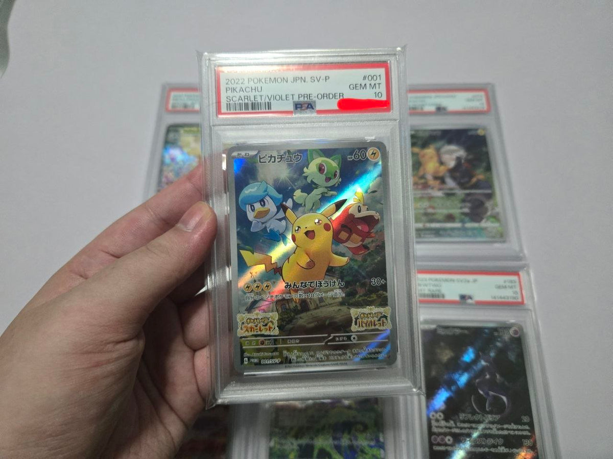 PSA 10 Pikachu 001/SV-P Scarlet Violet Pre Order Promo - Eggs And Muffin