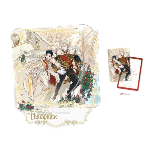Roses and Champagne Wedding Acrylic Stand - Eggs And Muffin