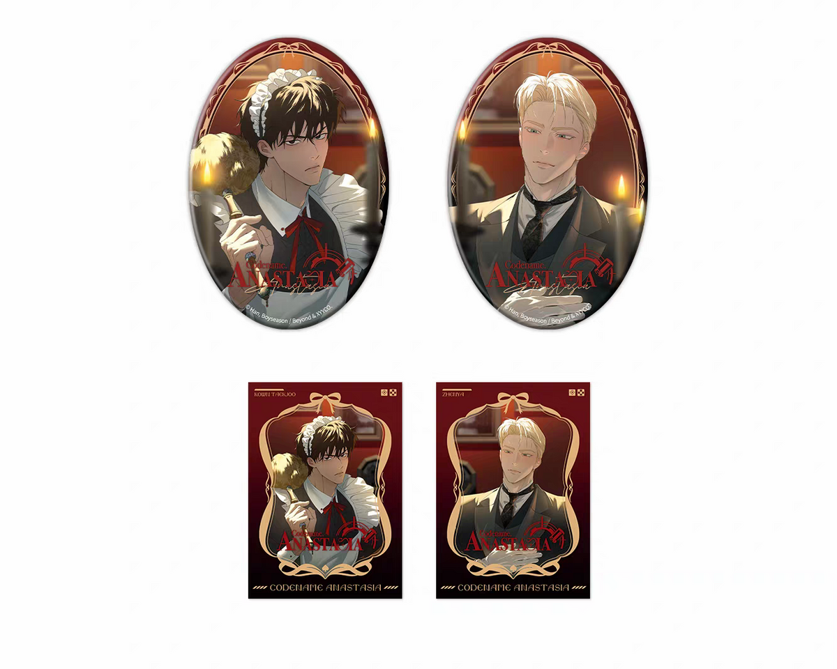 Codename Anastasia Maid Butler Theme Badge & Photocard Set